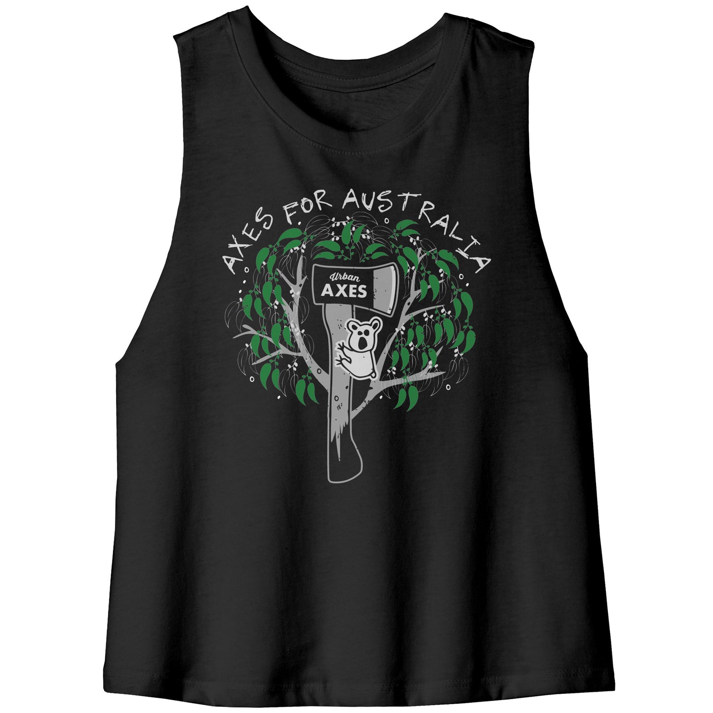 Axes for Australia - Bella Canvas Women's Racerback Crop Tank