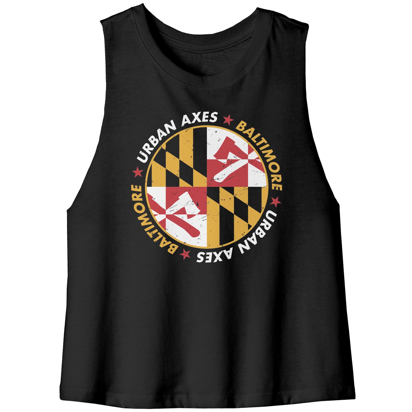Baltimore Flag - Bella Women's Racerback Crop Tank