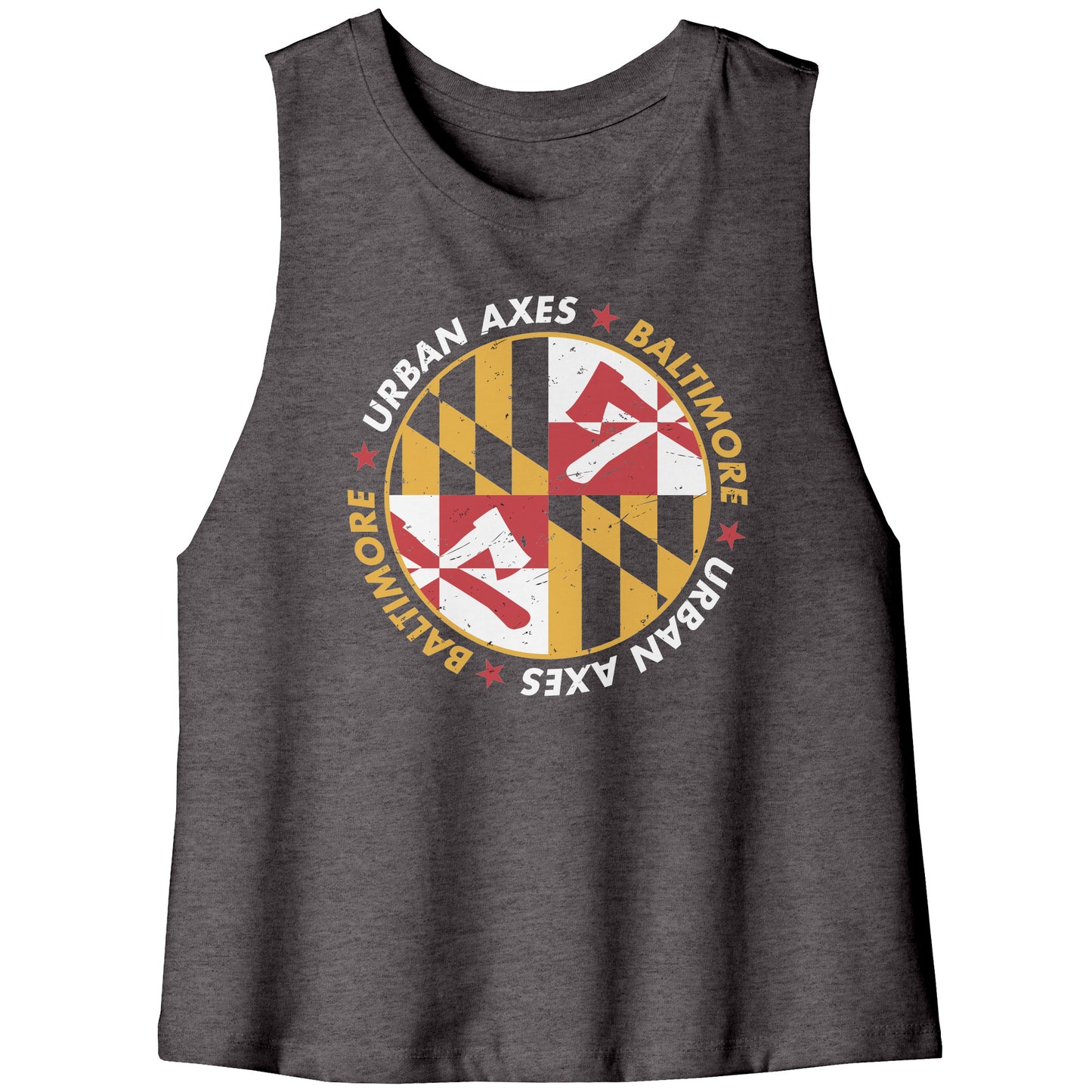 Baltimore Flag - Bella Women's Racerback Crop Tank