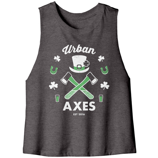 Lucky Axes #2 - Bella Women's Racerback Crop Tank