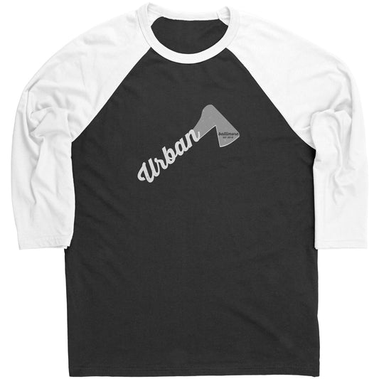 Baltimore Axe Script - Unisex Raglan 3/4 Length