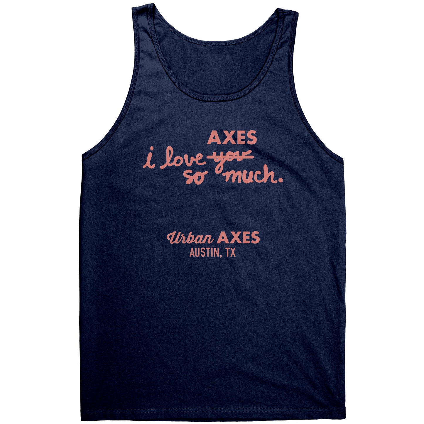 Austin I Heart Axes SO Much - Canvas Unisex Tank