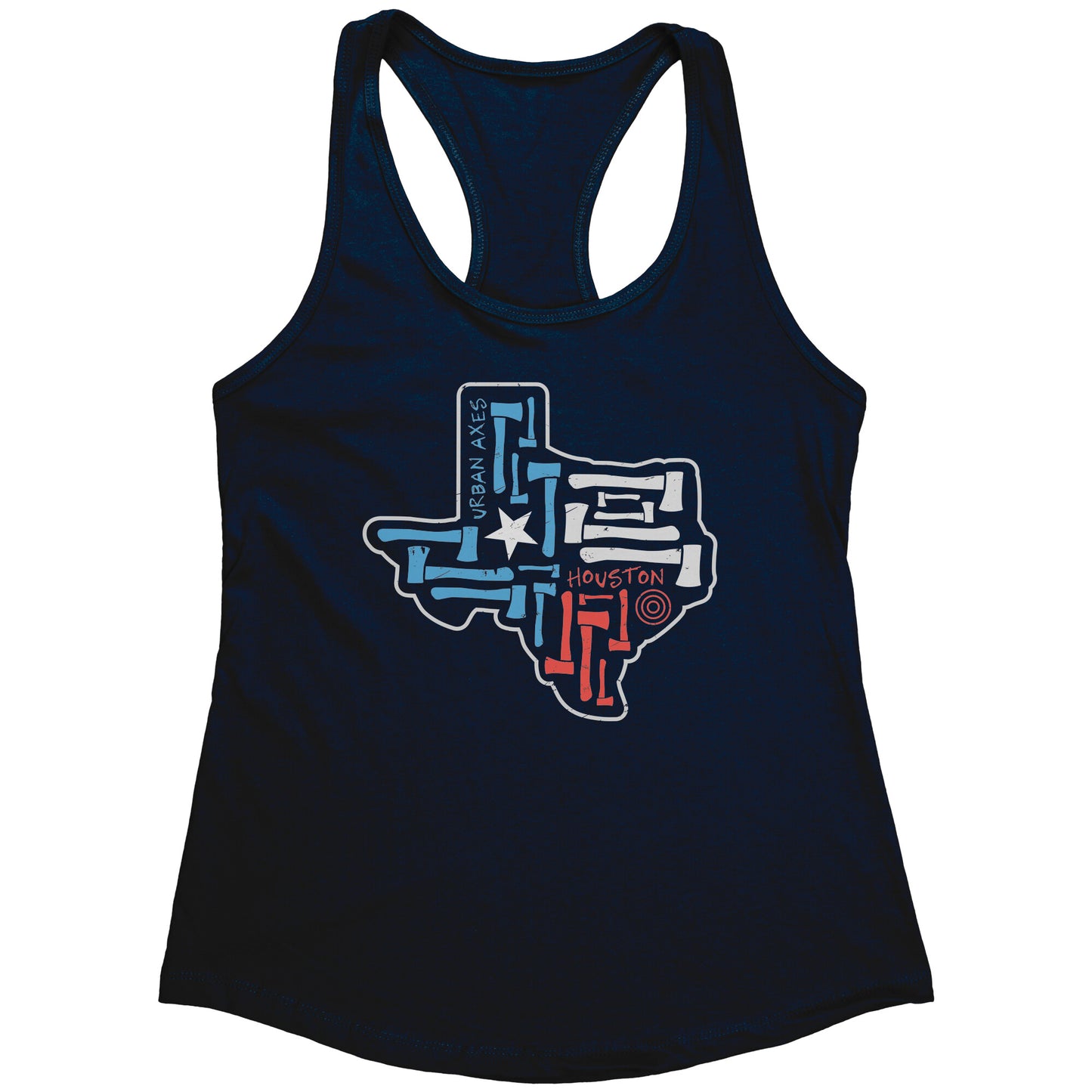 Houston Texas Flag - Next Level Women's Racerback Tank