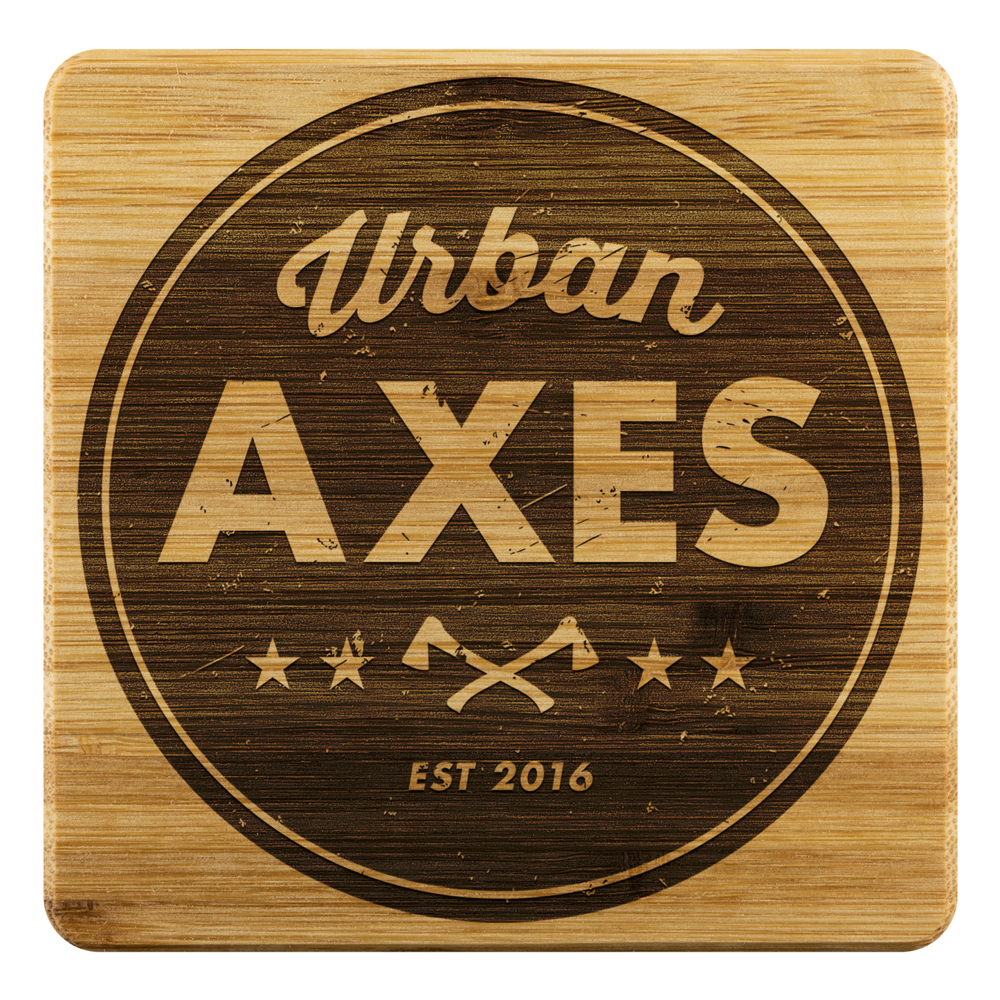 Urban Axes Bamboo Coasters
