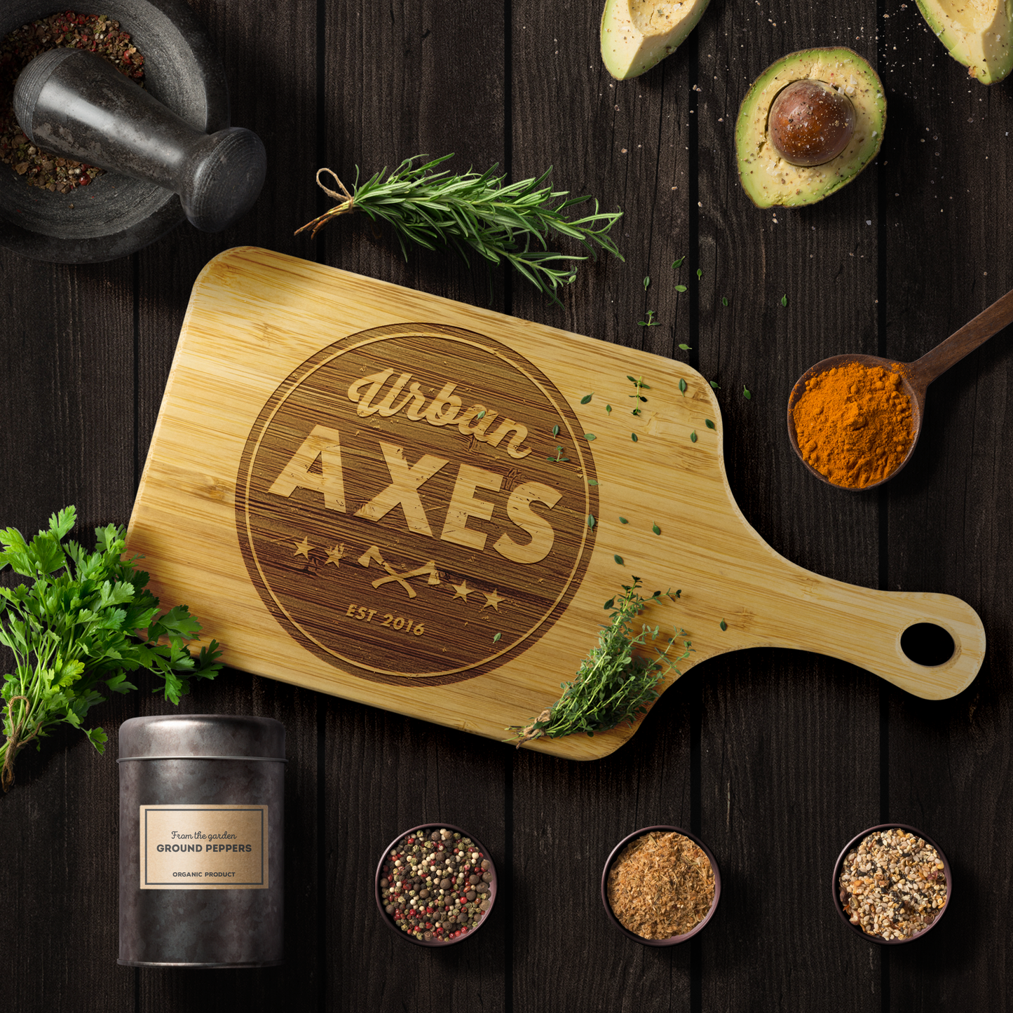 Urban Axes Cutting Board with handle!