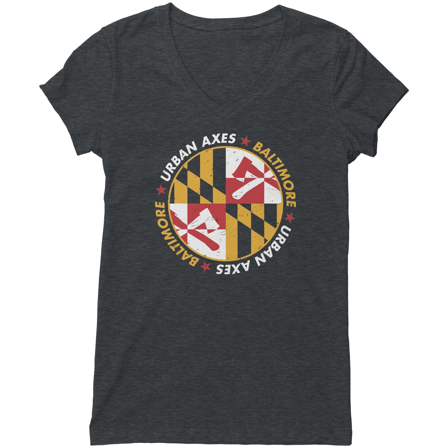 Baltimore Flag - Bella Women's V-Neck Shirt
