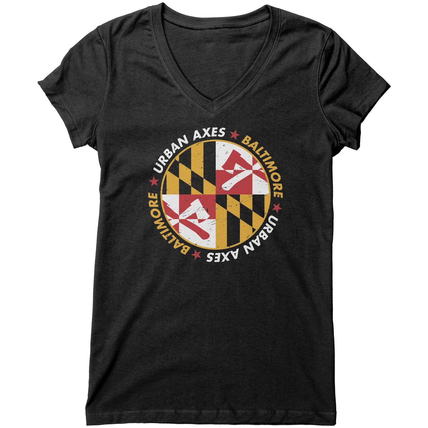 Baltimore Flag - Bella Women's V-Neck Shirt