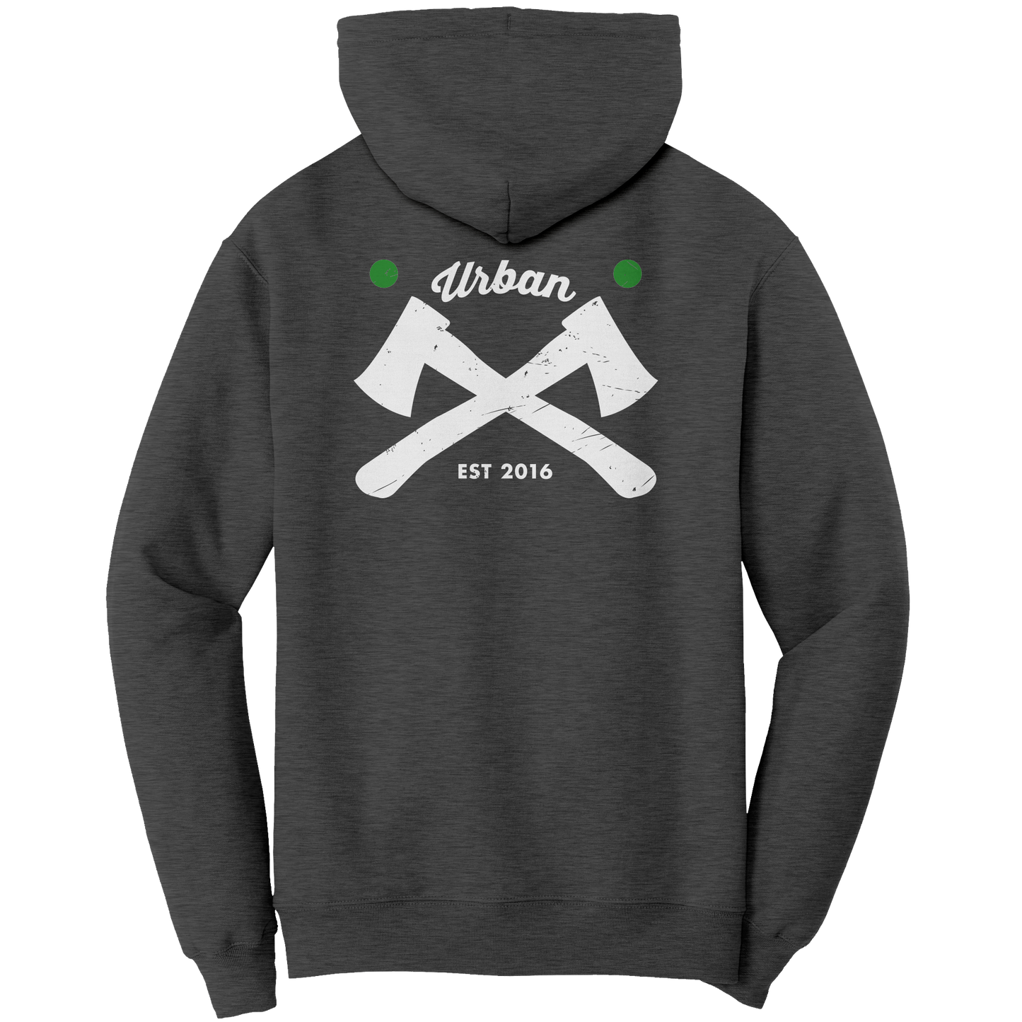Urban_Axes_Hoodie_-_Crossed_Axes_on_Fron_Dark_Heather_Back_Mockup.png