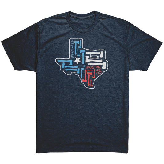 Houston Texas Flag - Next Level Men's Triblend Shirt